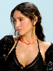 BEACH RAVE NECKLACE (ORANGE)