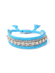 SEAFOAM BRACELET (LIGHT BLUE/SILVER)