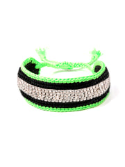 SUNKISSED SHORES BRACELET (NEON GREEN AND BLACK)