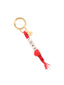Venessa Arizaga SS26 Sugar Rush Love Bag/Key Charm — multi-function keychain and bag charm with red threadwork, glass/ceramic charms and beaming heart focal.