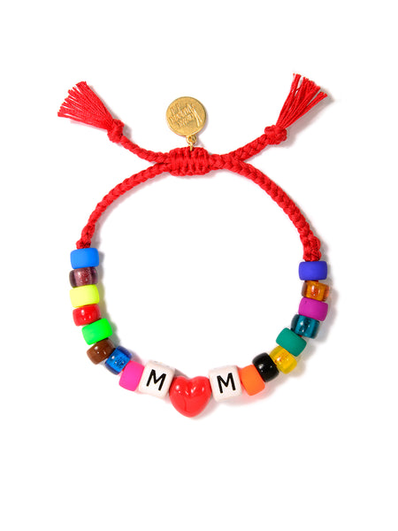 MOM HEART BRACELET (RAINBOW)