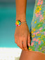HAPPY FLOWER BRACELET (RAINBOW TIE-DYE) - Venessa Arizaga