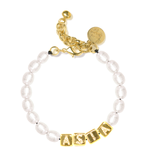 "SAY ANYTHING" CUSTOM FRESHWATER PEARL BRACELET (PAVE) - Customer's Product with price 159.00 ID _jN1Cr2ZZq9JUTFNvUqjoZNk