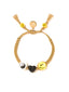 YINYANG, LOVE, HAPPINESS BRACELET (GOLD)